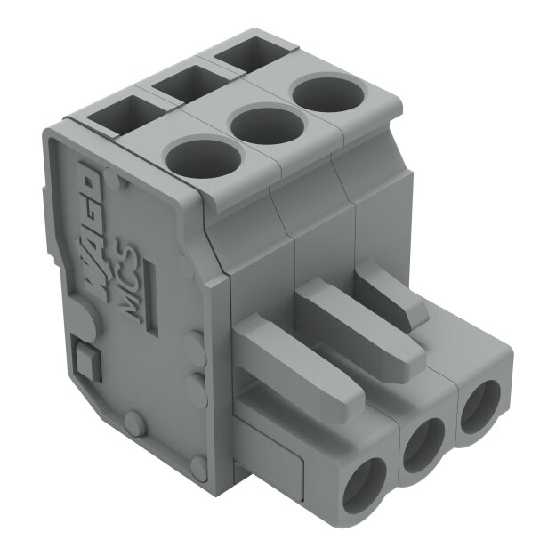 Wago 232-203/026-000 1-Leiter-Federleiste abgewinkelt 2,5 mm² Rastermaß 5 mm 3-polig grau