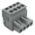 Wago 232-204/026-000 1-Leiter-Federleiste abgewinkelt 2,5 mm² Rastermaß 5 mm 4-polig grau