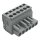 Wago 232-206/026-000 1-Leiter-Federleiste abgewinkelt 2,5 mm² Rastermaß 5 mm 6-polig grau