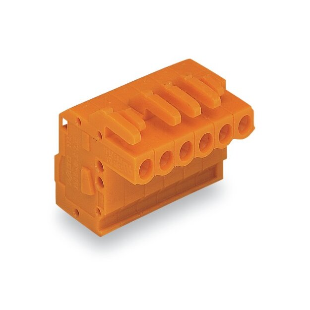 Wago 232-302/026-000 1-Leiter-Federleiste abgewinkelt 2,5 mm² Rastermaß 5,08 mm 2-polig orange