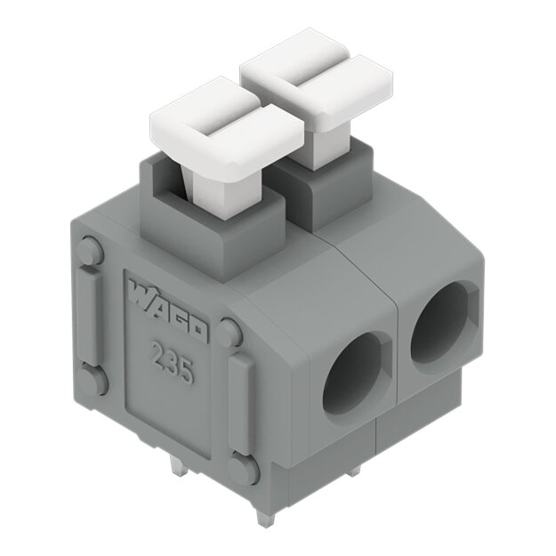 Wago 235-403/331-000 Leiterplattenklemme Drücker 1,5 mm² Rastermaß 5/5,08 mm 3-polig grau