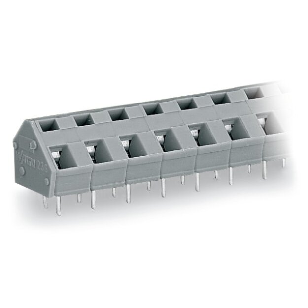 Wago 236-503 Leiterplattenklemme 2,5 mm² Rastermaß 7,5/7,62 mm 3-polig grau