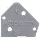 Wago 236-600 Abschlussplatte 1 mm dick orange