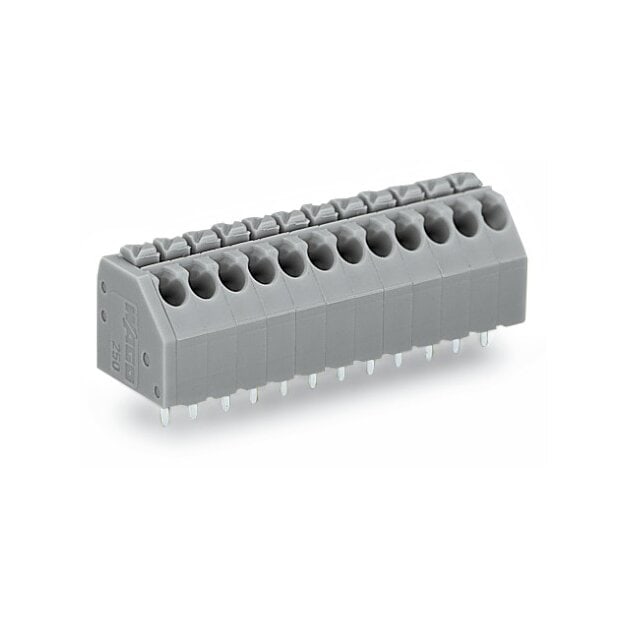 Wago 250-109 Leiterplattenklemme Drücker 1,5 mm² Rastermaß 3,5 mm 9-polig grau