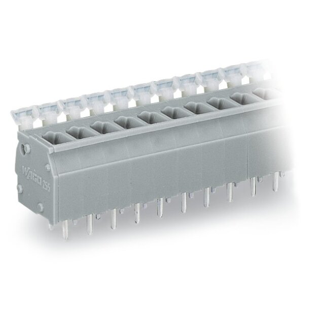 Wago 255-404 Leiterplattenklemme Drücker 2,5 mm² Rastermaß 5/5,08 mm 4-polig grau