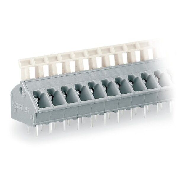 Wago 256-408 Leiterplattenklemme Drücker 2,5 mm² Rastermaß 5/5,08 mm 8-polig grau