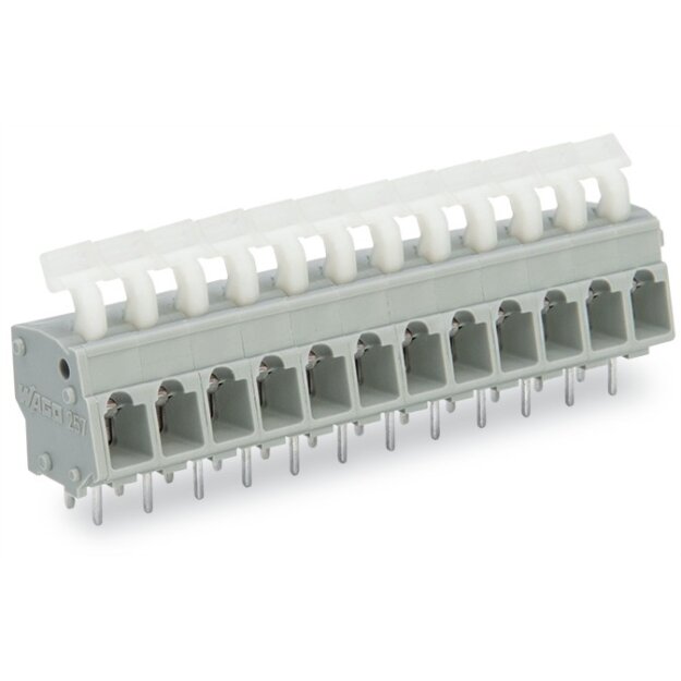 Wago 257-452 Leiterplattenklemme Drücker 2,5 mm² Rastermaß 5/5,08 mm 2-polig grau