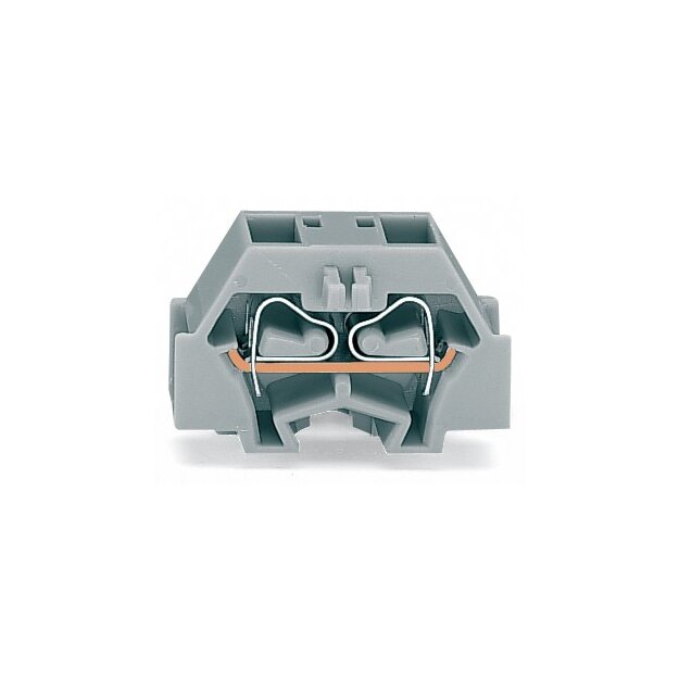Wago 260-331 4-Leiter-Klemme mit Befestigungsflansch 1,5 mm² grau