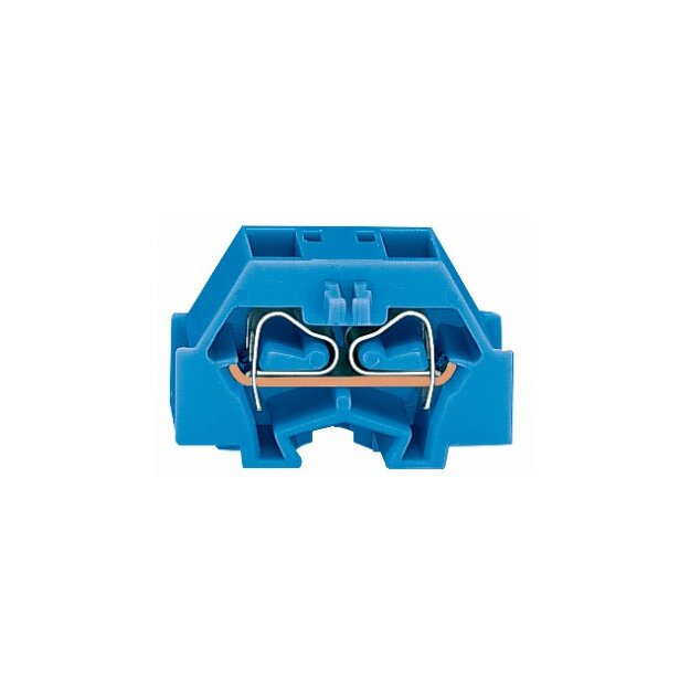 Wago 260-334 4-Leiter-Klemme mit Befestigungsflansch 1,5 mm² blau