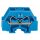 Wago 260-334 4-Leiter-Klemme mit Befestigungsflansch 1,5 mm² blau