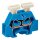 Wago 261-304/341-000 2-Leiter-Klemme beidseitig mit Drücker mit Befestigungsflansch 2,5 mm²