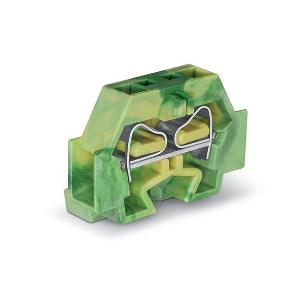 Wago 262-307 2-Leiter-Klemme mit Befestigungsflansch 4 mm² grün-gelb