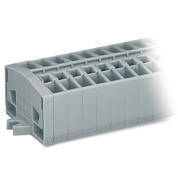 Wago 264-106 2-Leiter-Klemmenleiste 6-polig mit Befestigungsflanschen 2,5 mm² grau