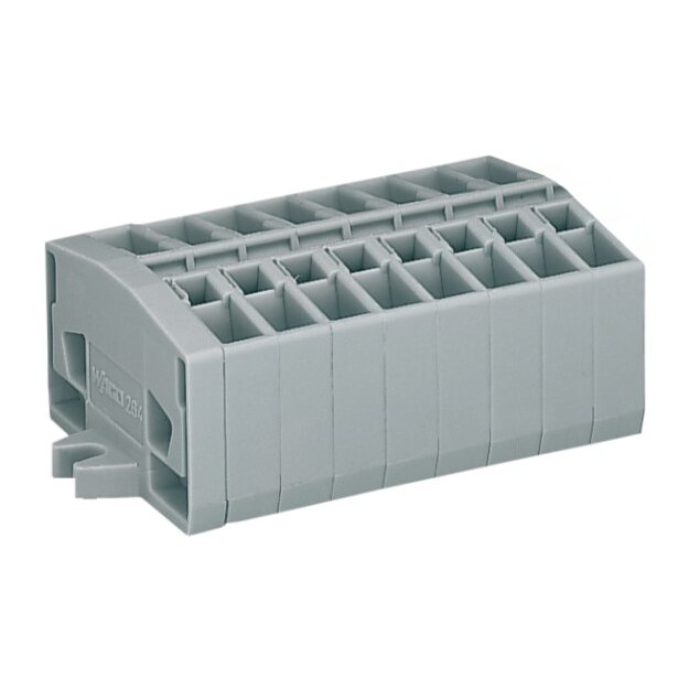 Wago 264-108 2-Leiter-Klemmenleiste 8-polig mit Befestigungsflanschen 2,5 mm² grau