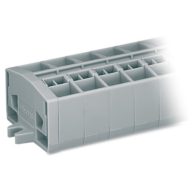 Wago 264-203 4-Leiter-Klemmenleiste 3-polig mit Befestigungsflanschen 2,5 mm² grau