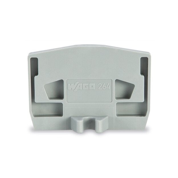 Wago 264-363 Abschlussplatte mit Befestigungsflansch 4 mm dick lichtgrau