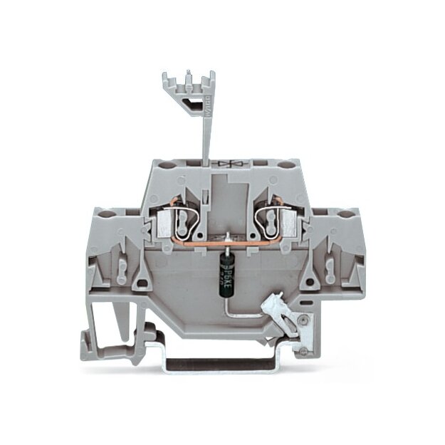 Wago 280-502/281-602 Bauelementklemme Doppelstock mit Transildiode P6KE36C grau