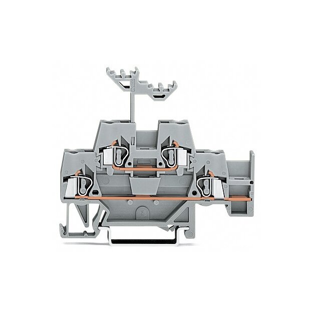 Wago 280-520 Doppelstockklemme Durchgangs-/Durchgangsklemme 2,5 mm² grau/grau