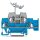 Wago 280-524 Doppelstockklemme Durchgangs-/Durchgangsklemme 2,5 mm² blau/grau