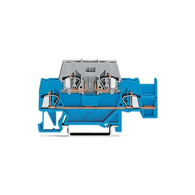 Wago 280-532 Doppelstockklemme Durchgangs-/Basisklemme 2,5 mm² blau/grau