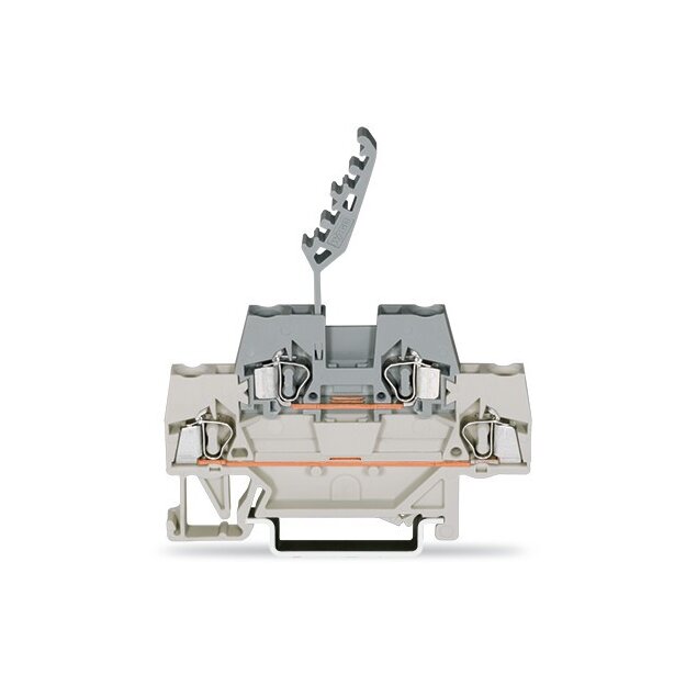Wago 280-541 Doppelstockklemme Durchgangs-/Durchgangsklemme 2,5 mm² lichtgrau/grau