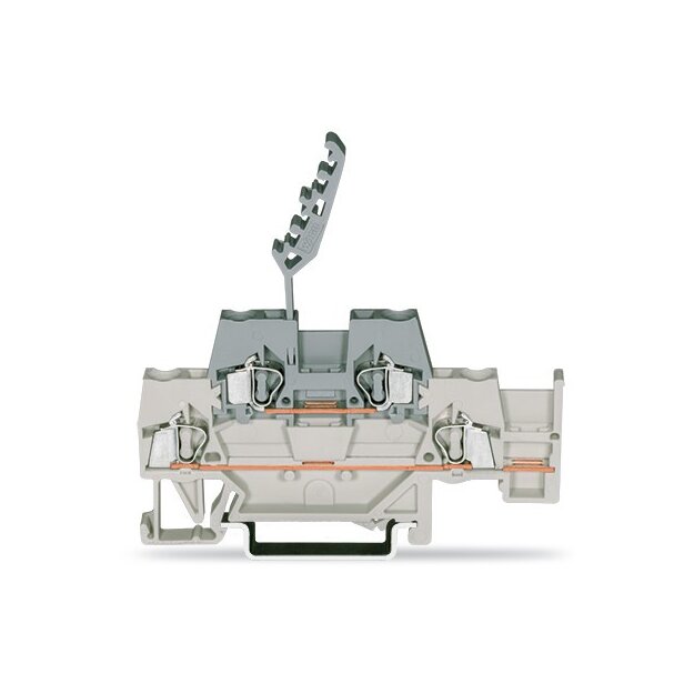 Wago 280-542 Doppelstockklemme Durchgangs-/Durchgangsklemme 2,5 mm² lichtgrau/grau