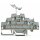 Wago 280-549 Dreistockklemme Durchgangs-/Durchgangs-/Durchgangsklemme 2,5 mm² grau