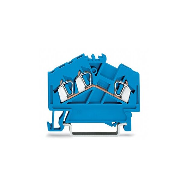 Wago 280-651 3-Leiter-Durchgangsklemme 2,5 mm² blau