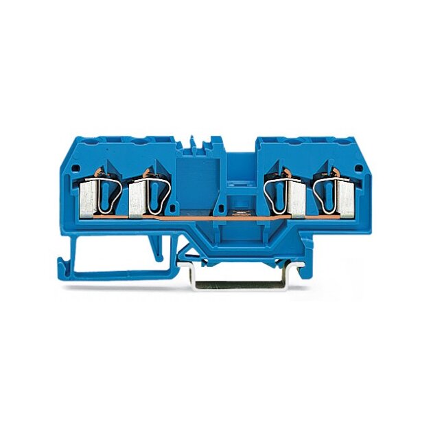 Wago 280-834 4-Leiter-Durchgangsklemme 2,5 mm² blau