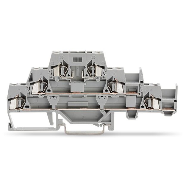 Wago 280-889 Dreistockklemme 2,5 mm² grau/Grau/Grau