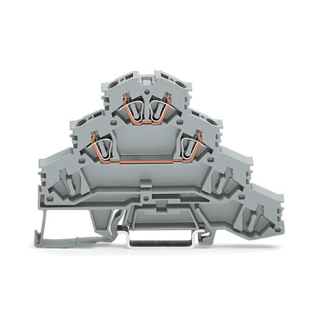 Wago 281-531 Vierstock-Reihenklemme Motoranschluss-Reihenklemme L1 - L2 4 mm² grau