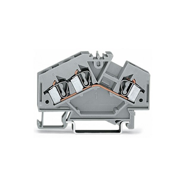 Wago 281-631 3-Leiter-Durchgangsklemme 4 mm² grau