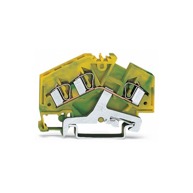 Wago 281-637/999-950 3-Leiter-Schutzleiterklemme 4 mm² grün-gelb