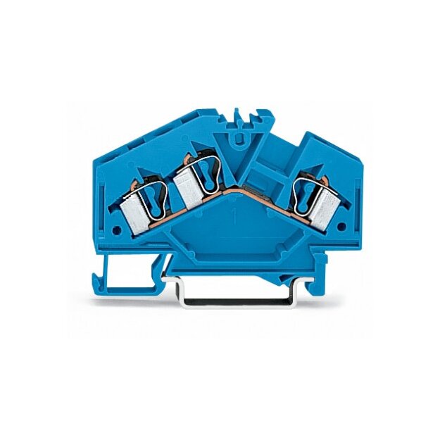 Wago 281-651 3-Leiter-Durchgangsklemme 4 mm² blau
