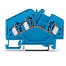 Wago 281-651 3-Leiter-Durchgangsklemme 4 mm² blau