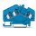 Wago 281-651 3-Leiter-Durchgangsklemme 4 mm² blau