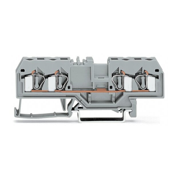 Wago 281-652 4-Leiter-Durchgangsklemme 4 mm² grau