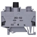 Wago 282-122 2-Leiter-Sicherungsklemme für G-Sicherungseinsatzerungseinsatz 5 x 20 mm 6 mm² grau