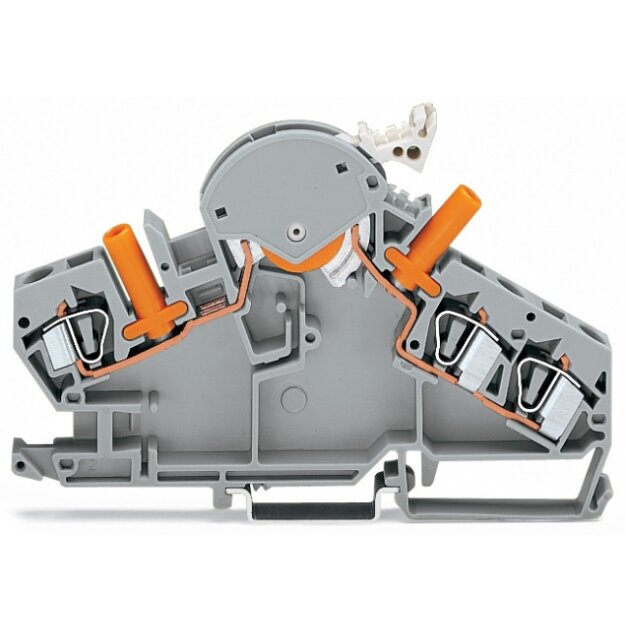 Wago 282-860 3-Leiter-Trenn- und Messklemme 6 mm² grau