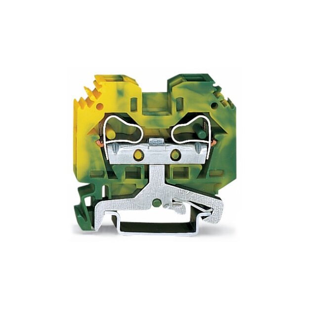 Wago 284-107 2-Leiter-Schutzleiterklemme 10 mm² grün-gelb