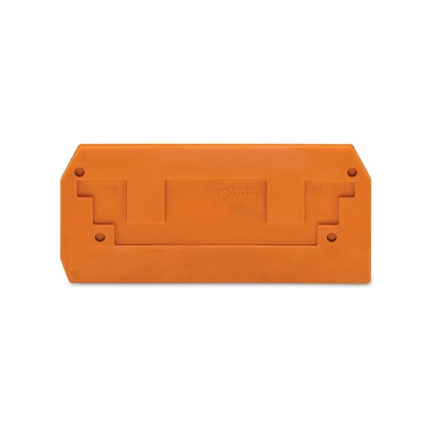Wago 284-328 Abschluss- und Zwischenplatte 2,5 mm dick orange