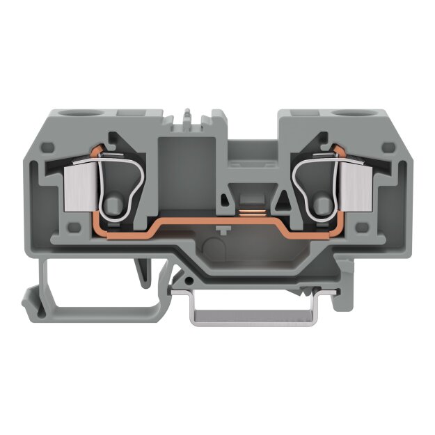 Wago 284-901 2-Leiter-Durchgangsklemme 10 mm² grau