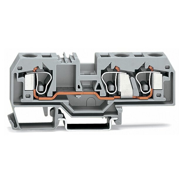 Wago 284-993 3-Leiter-Durchgangsklemme 10 mm² lichtgrau