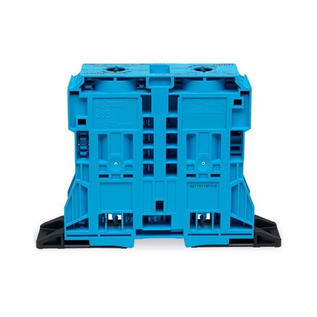 Wago 285-1164 2-Leiter-Durchgangsklemme 185 mm² mit Befestigungsflanschen blau