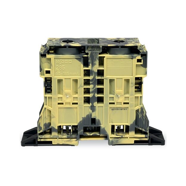 Wago 285-1167 2-Leiter-Durchgangsklemme 185 mm² mit Befestigungsflanschen dunkelgrau