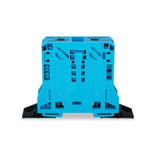 Wago 285-144 2-Leiter-Durchgangsklemme 50 mm² mit Befestigungsflanschen blau