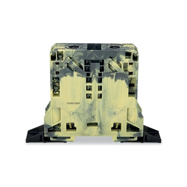 Wago 285-147 2-Leiter-Durchgangsklemme 50 mm² mit Befestigungsflanschen dunkelgrau