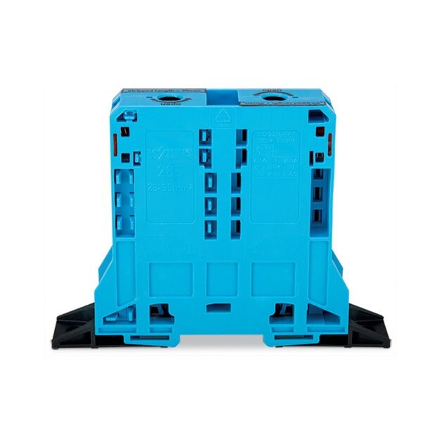 Wago 285-184 2-Leiter-Durchgangsklemme 95 mm² mit Befestigungsflanschen blau