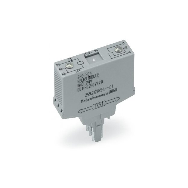 Wago 286-307/004-000 Relaismodul DC 110 V 1 Wechsler 7 A grau
