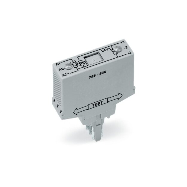 Wago 286-830 Gleichrichtermodul AC 24 V mit Varistorschutzbeschaltung grau